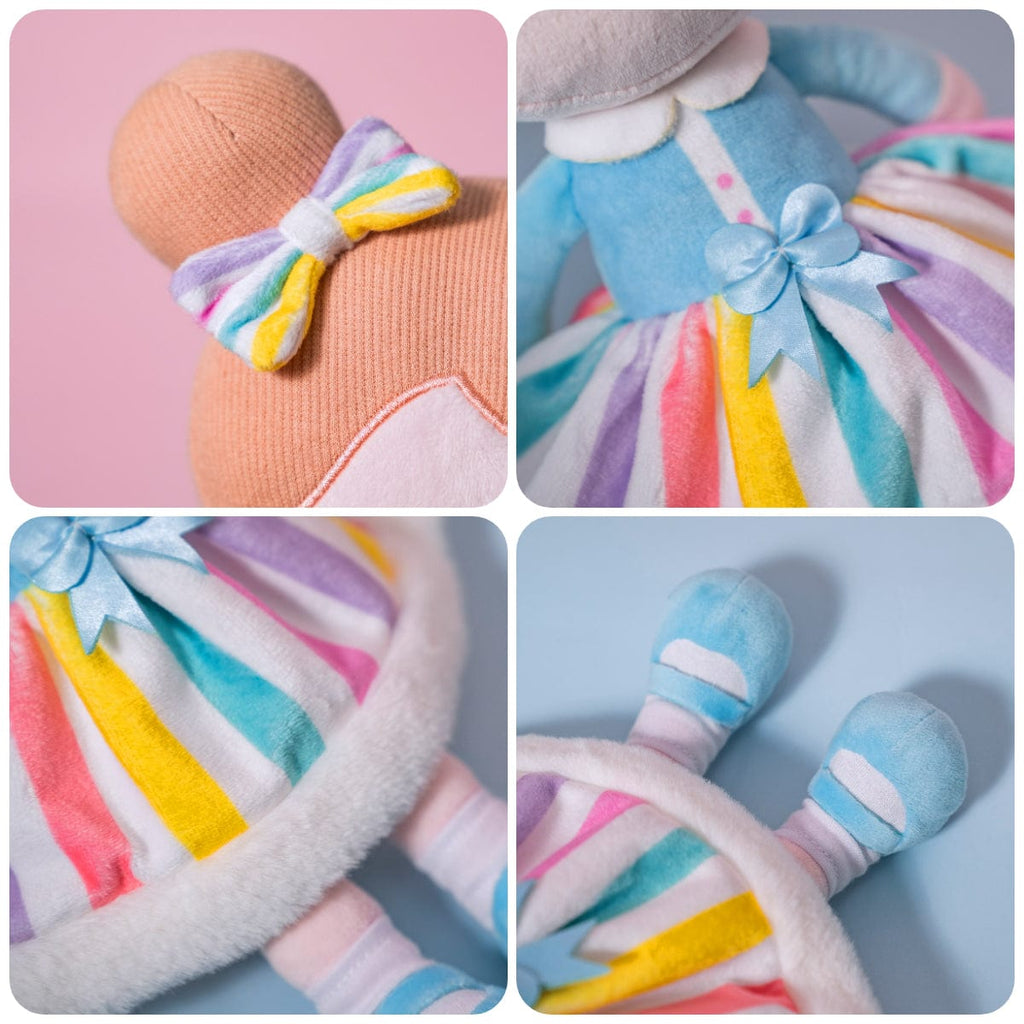 OUOZZZ Personalized Sunny Rainbow Plush Rag Baby Doll for Newborn Baby & Toddler