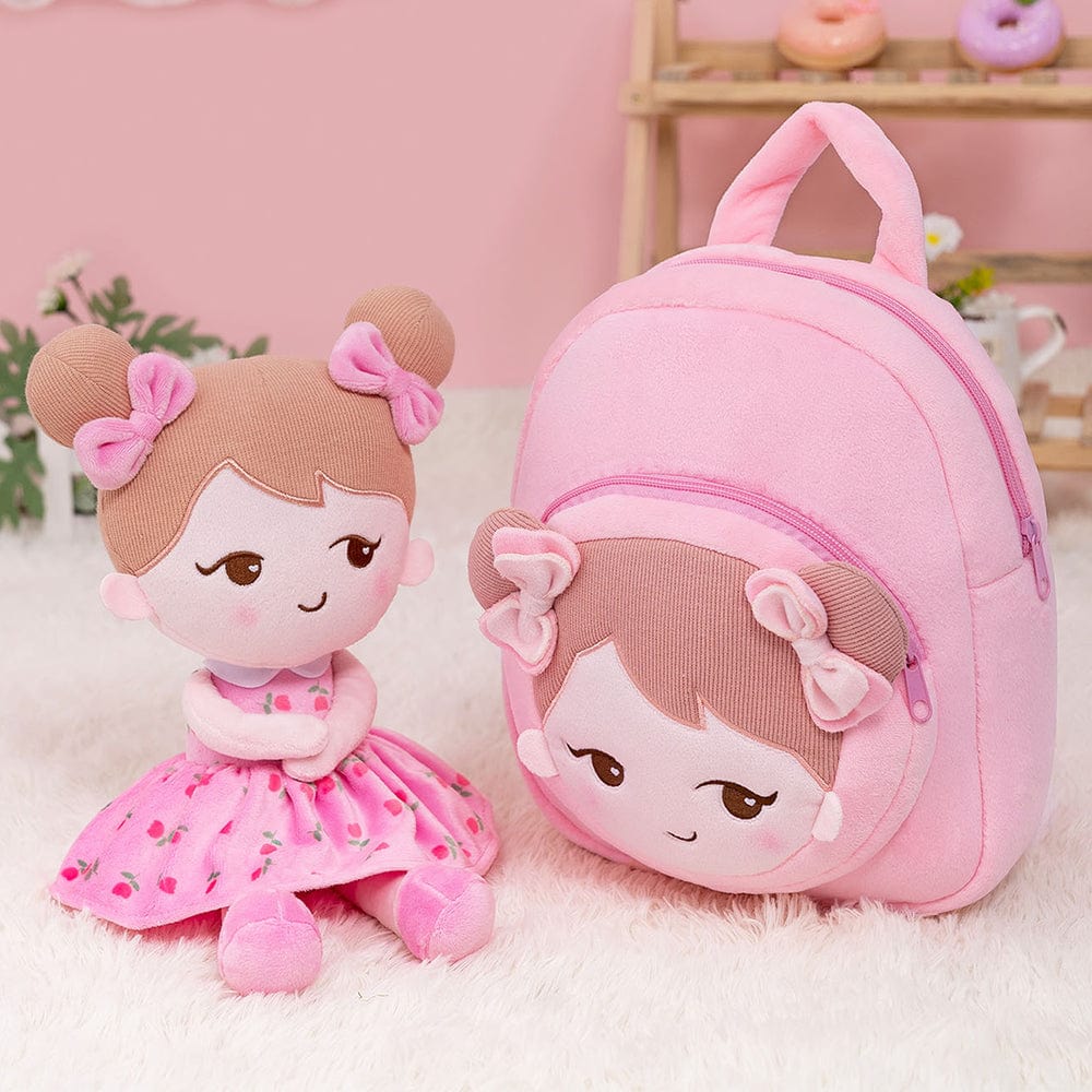 OUOZZZ Personalized Playful Becky Girl Plush Doll - 7 Color Playful Girl💘+Bag Combo