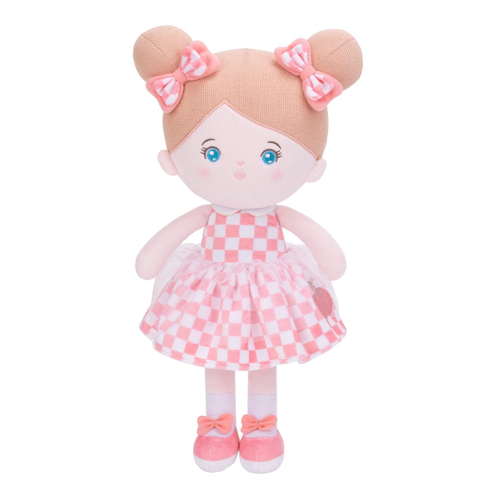 OUOZZZ Personalized Pink Blue Eyes Girl Plush Rag Baby Doll Only Doll⭕️