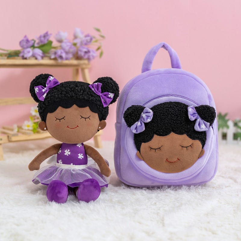 OUOZZZ OUOZZZ Personalized Doll + Backpack Bundle Deep Purple Dora / With Backpack