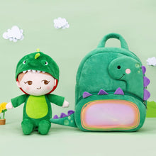 Load image into Gallery viewer, OUOZZZ Personalized Green Dinosaur Doll Gift Set With Backpack🎒
