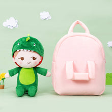 Load image into Gallery viewer, OUOZZZ Personalized Green Dinosaur Doll Gift Set With Pink Backpack🎒