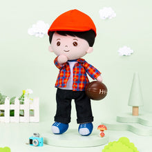 Load image into Gallery viewer, OUOZZZ Personalized Plaid Jacket Plush Baby Boy Doll Plaid Jacket