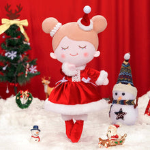 Load image into Gallery viewer, OUOZZZ Personalized Red Christmas Plush Baby Girl Doll