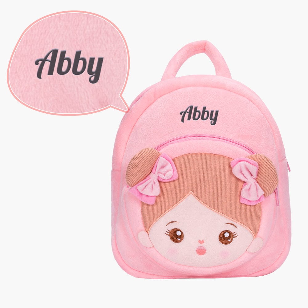 OUOZZZ Personalized Sweet Girl Pink Plush Backpack Only Backpack
