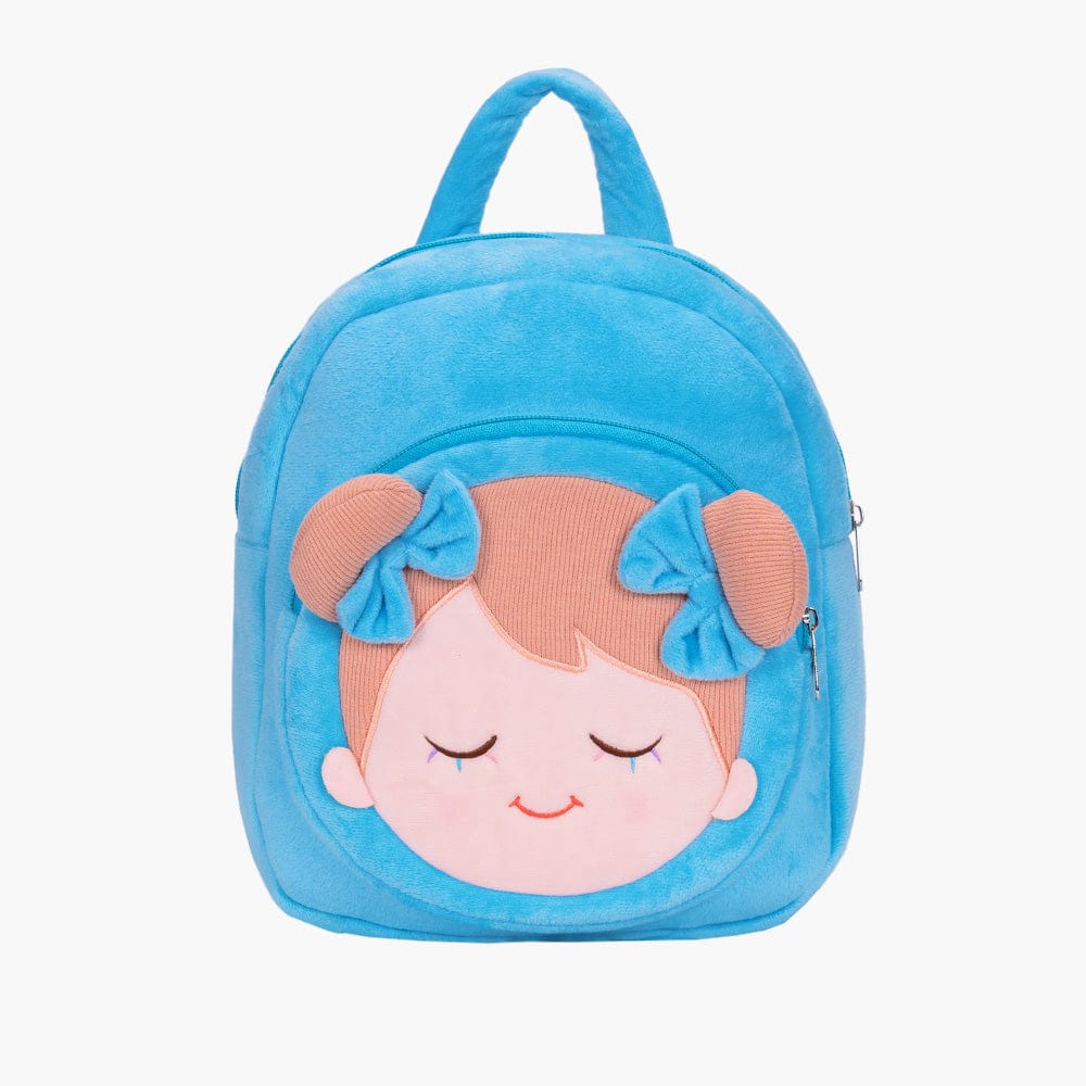 OUOZZZ Personalized Blue Plush Backpack