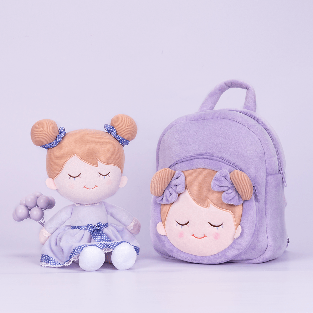 OUOZZZ Featured Gift - Personalized Doll + Backpack Bundle Light Purple Iris💜 / With Backpack