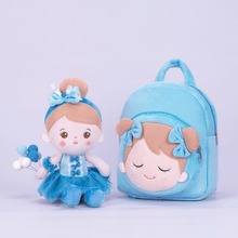Load image into Gallery viewer, OUOZZZ OUOZZZ Personalized Doll + Backpack Bundle Blue Abby💙 / With Backpack