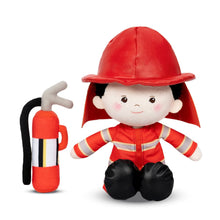Load image into Gallery viewer, OUOZZZ Personalized Firemen Plush Baby Boy Doll Firemen