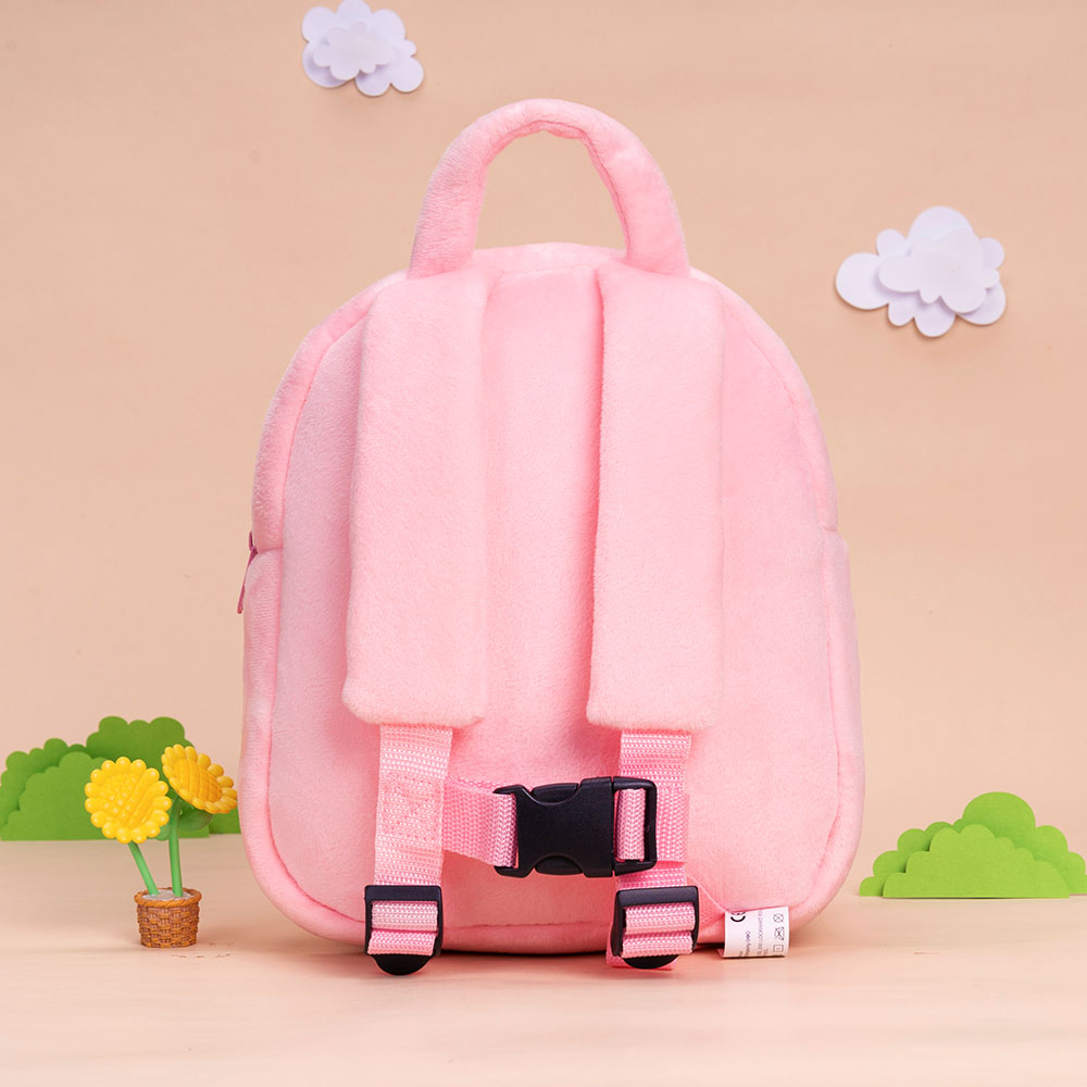 Personalized Sweet Girl Pink Plush Backpack