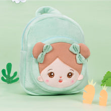 Load image into Gallery viewer, OUOZZZ Personalized Green Plush Baby Backpack
