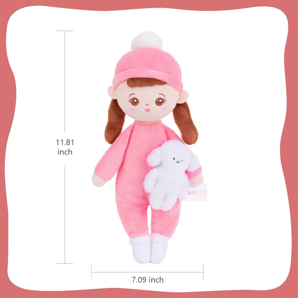 OUOZZZ Personalized Pink Lite Plush Rag Baby Doll