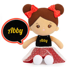 Load image into Gallery viewer, OUOZZZ Personalized Plush Rag Baby Doll - Girl-Deep Brown Hair