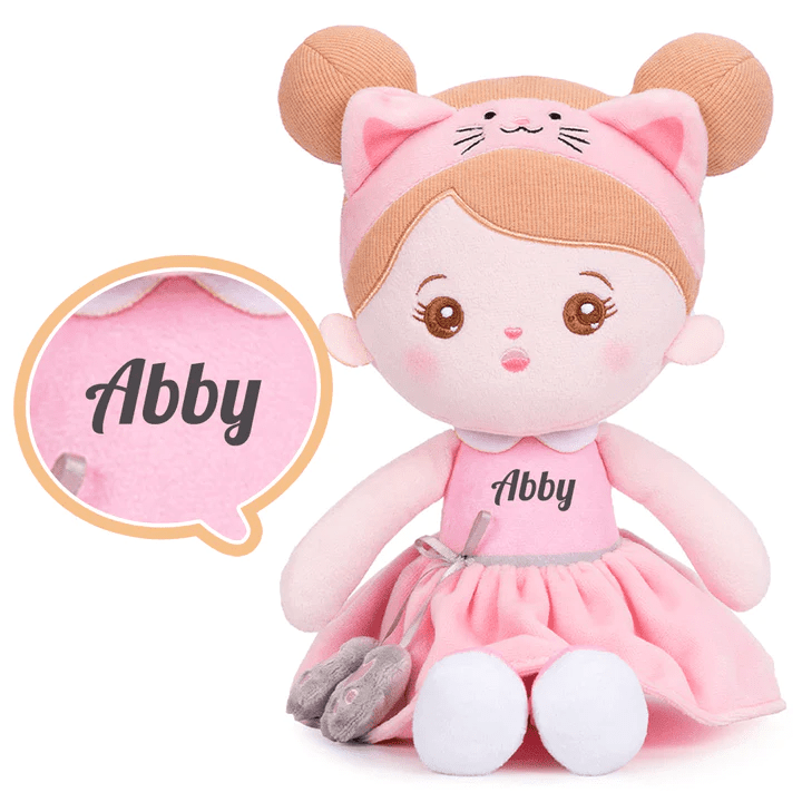 OUOZZZ OUOZZZ Personalized Doll + Backpack Bundle Pink Cat Girl / Only Doll
