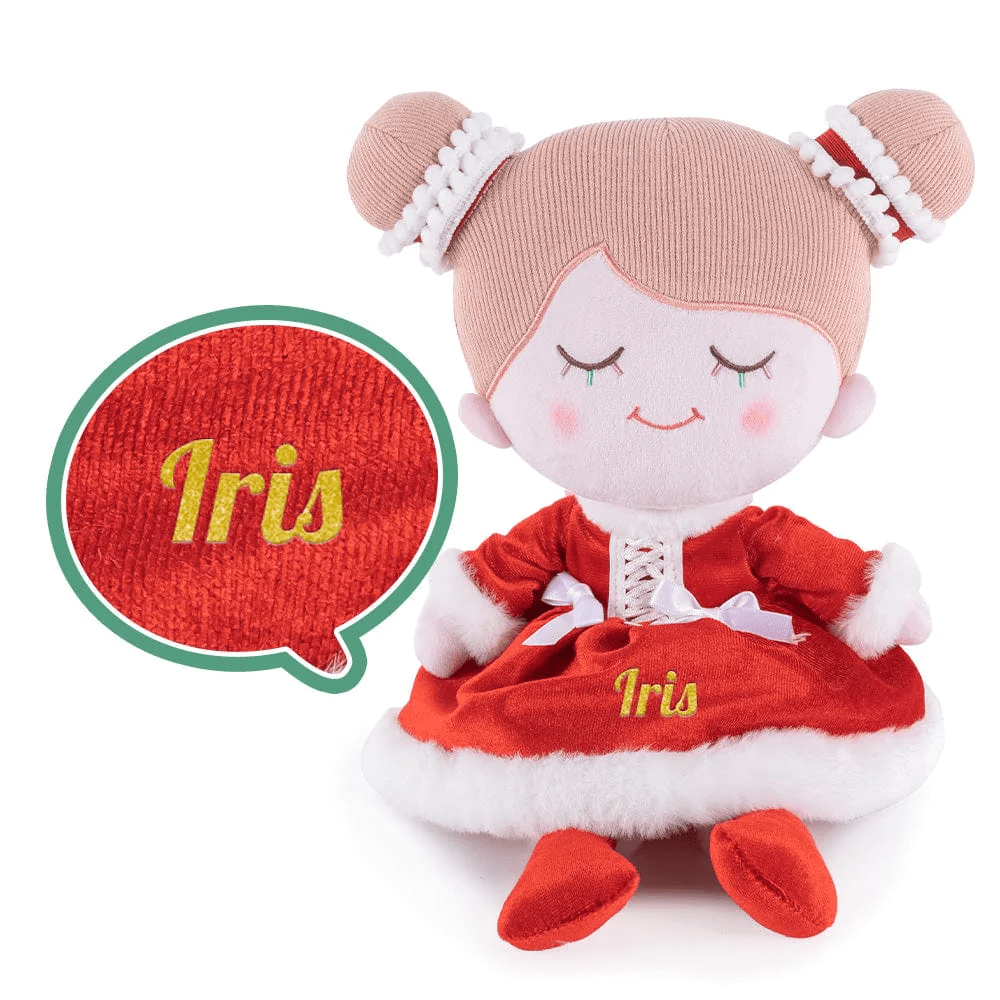 Personalizedoll Personalized Girl Doll + Optional Backpack Iris Red Doll / Only Doll