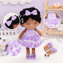 Load image into Gallery viewer, lovinglydoll Lovingly Personalized Deep Skin Tone Plush New Curly Hair Doll