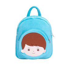 Load image into Gallery viewer, OUOZZZ Personalized Blue Plush Baby Boy Backpack
