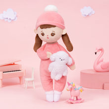 Load image into Gallery viewer, Personalized Mini Plush Braid Girl Baby Doll &amp; Gift Set
