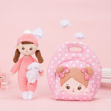 Load image into Gallery viewer, OUOZZZ Personalized Pink Lite Plush Rag Baby Doll With Lunch Bag