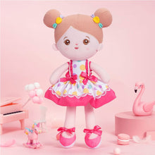 Load image into Gallery viewer, OUOZZZ Personalized Pink Polka Dot Skirt Plush Rag Baby Doll