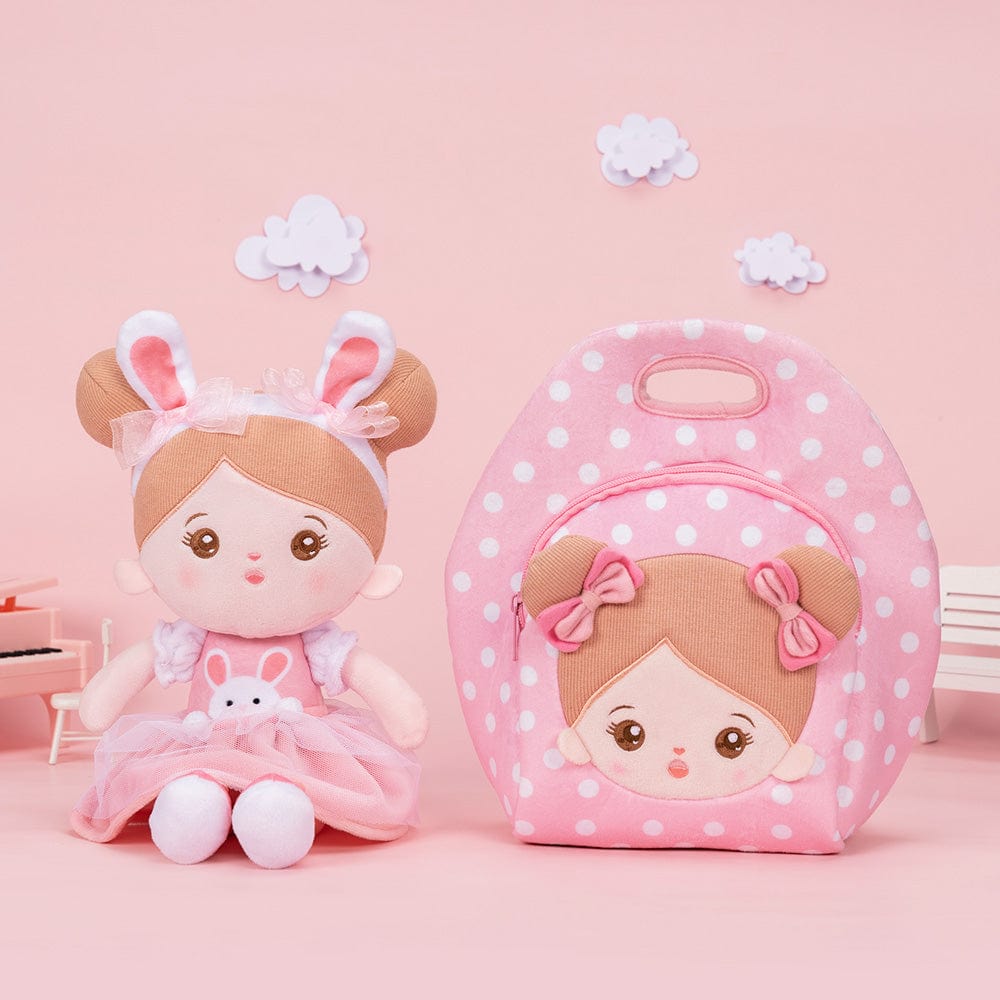OUOZZZ Personalized Little Bunny Doll With Lunch Bag🍱