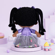 Load image into Gallery viewer, OUOZZZ Personalized Purple Deep Skin Tone Plush Ash Doll