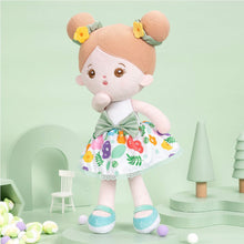 Load image into Gallery viewer, OUOZZZ Personalized Green Floral Girl Plush Doll
