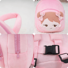 Load image into Gallery viewer, OUOZZZ Personalized Playful Girl Pink Plush Backpack
