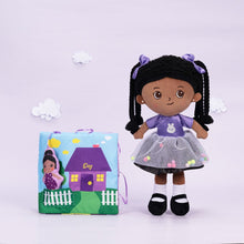 Load image into Gallery viewer, OUOZZZ Personalized Purple Deep Skin Tone Plush Ash Doll Ash+Book