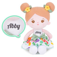 Load image into Gallery viewer, OUOZZZ Personalized Abby Sweet Girl Plush Doll - 8 Color Green Flora