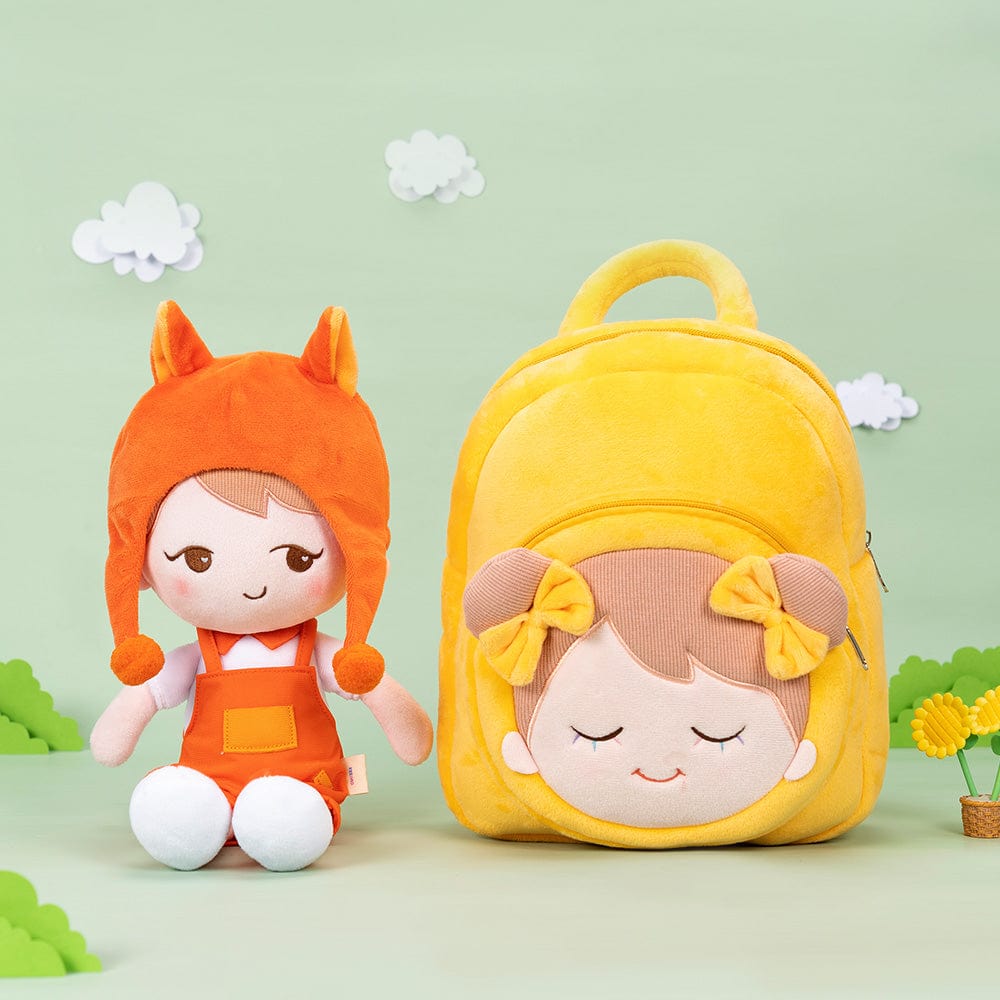 OUOZZZ Personalized Little Fox Boy Doll With Backpack🎒