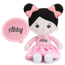 Load image into Gallery viewer, OUOZZZ Personalized Plush Rag Baby Doll - Girl-Black Hair