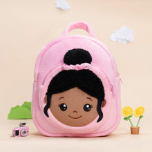 Load image into Gallery viewer, Personalized Deep Skin Tone Pink Nevaeh Backpack