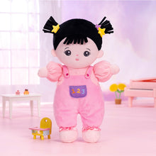 Load image into Gallery viewer, Personalized Black Hair Mini Plush Rag Baby Doll &amp; Gift Set