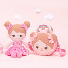 Load image into Gallery viewer, OUOZZZ Personalized Playful Pink Girl Doll With Shoulder Bag