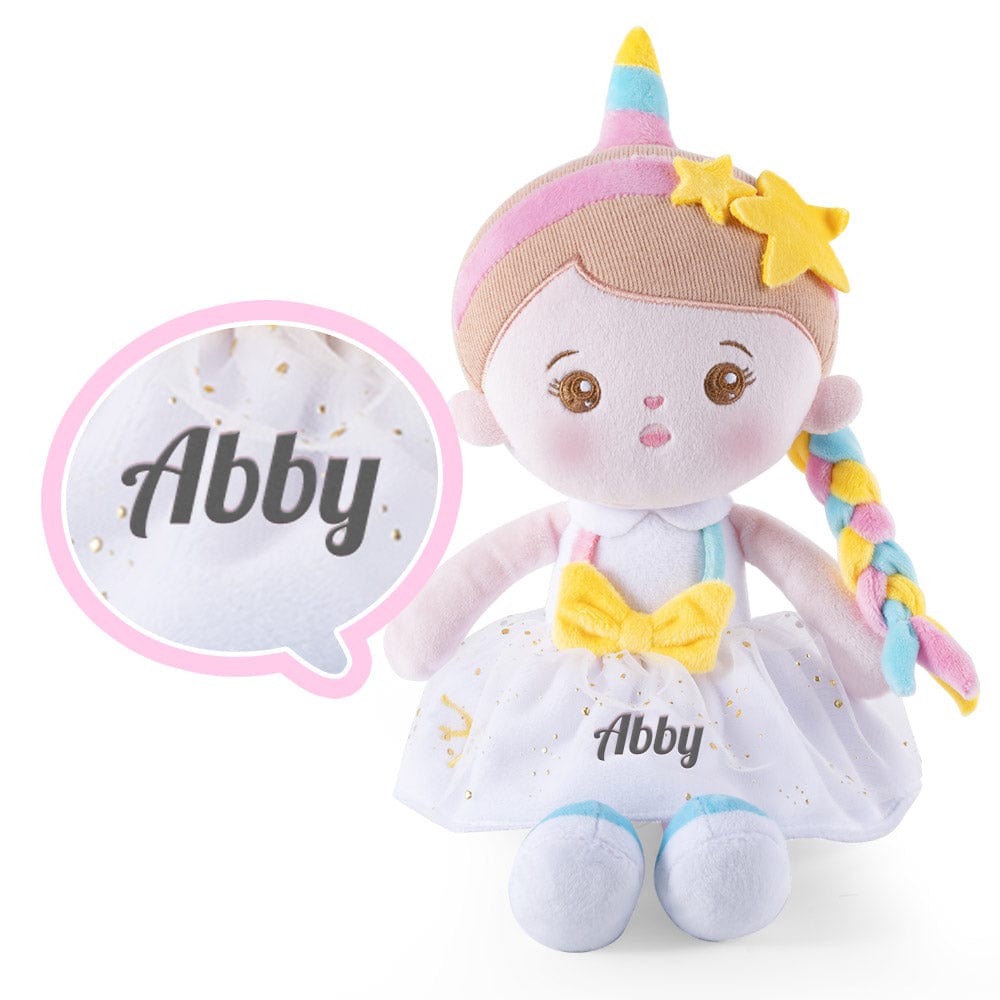 OUOZZZ Personalized Unicorn Sagittarius Plush Rag Baby Doll for Newborn Baby & Toddler Only Doll⭕️