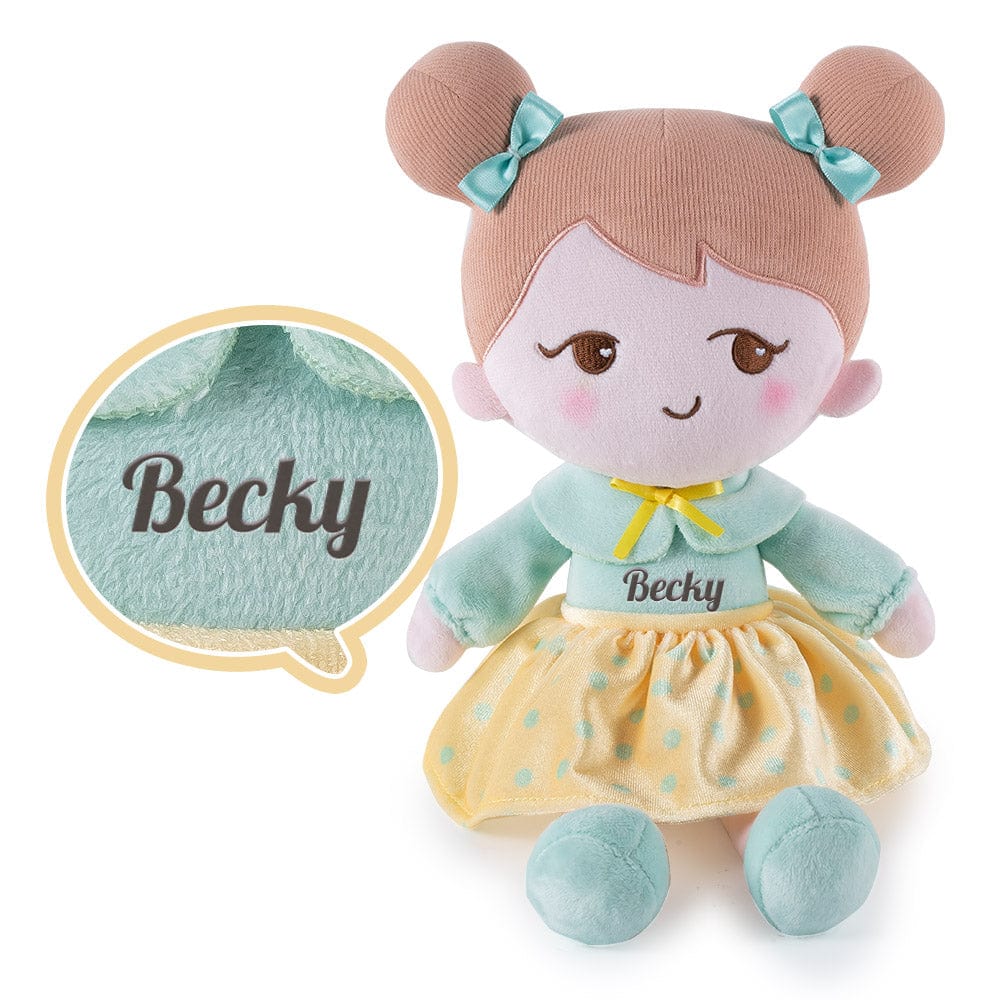 OUOZZZ OUOZZZ Personalized Doll + Backpack Bundle Light Green Becky / Only Doll