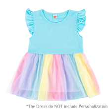 Load image into Gallery viewer, OUOZZZ Rainbow Baby Dress Blue / 90
