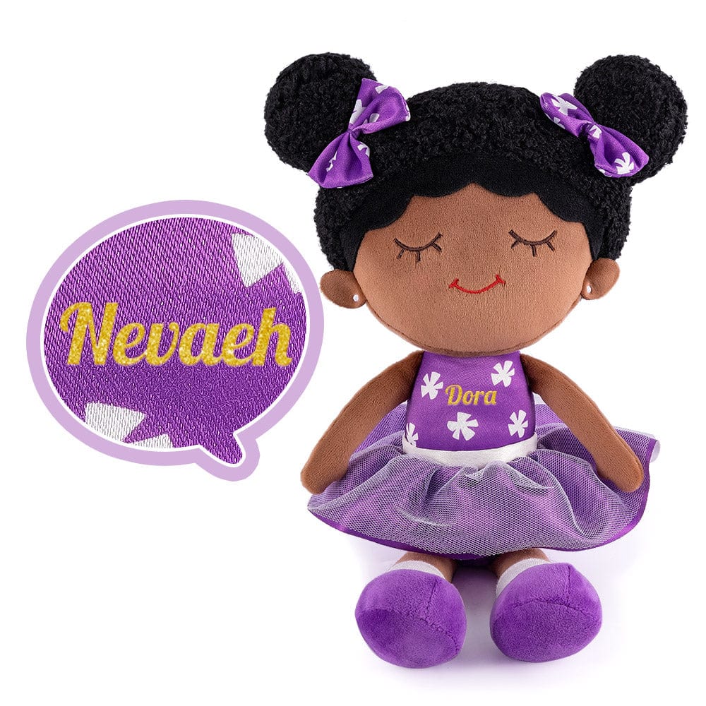 OUOZZZ OUOZZZ Personalized Doll + Backpack Bundle Deep Purple Dora / Only Doll