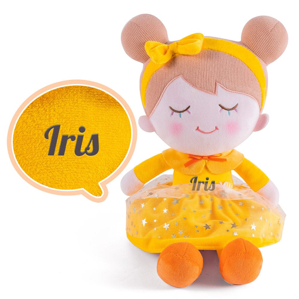 Personalizedoll Personalized Girl Doll + Optional Backpack Iris Yellow Doll / Only Doll