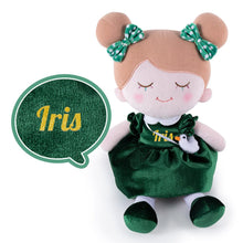 Load image into Gallery viewer, Personalizedoll Personalized Girl Doll + Optional Backpack Iris Deep Green Doll / Only Doll