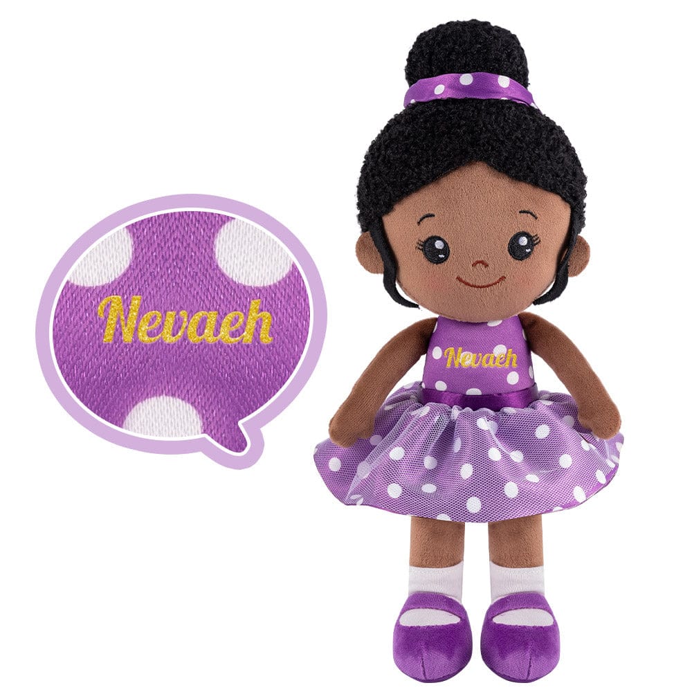 OUOZZZ Featured Gift - Personalized Doll + Backpack Bundle Deep Purple Nevaeh / Only Doll