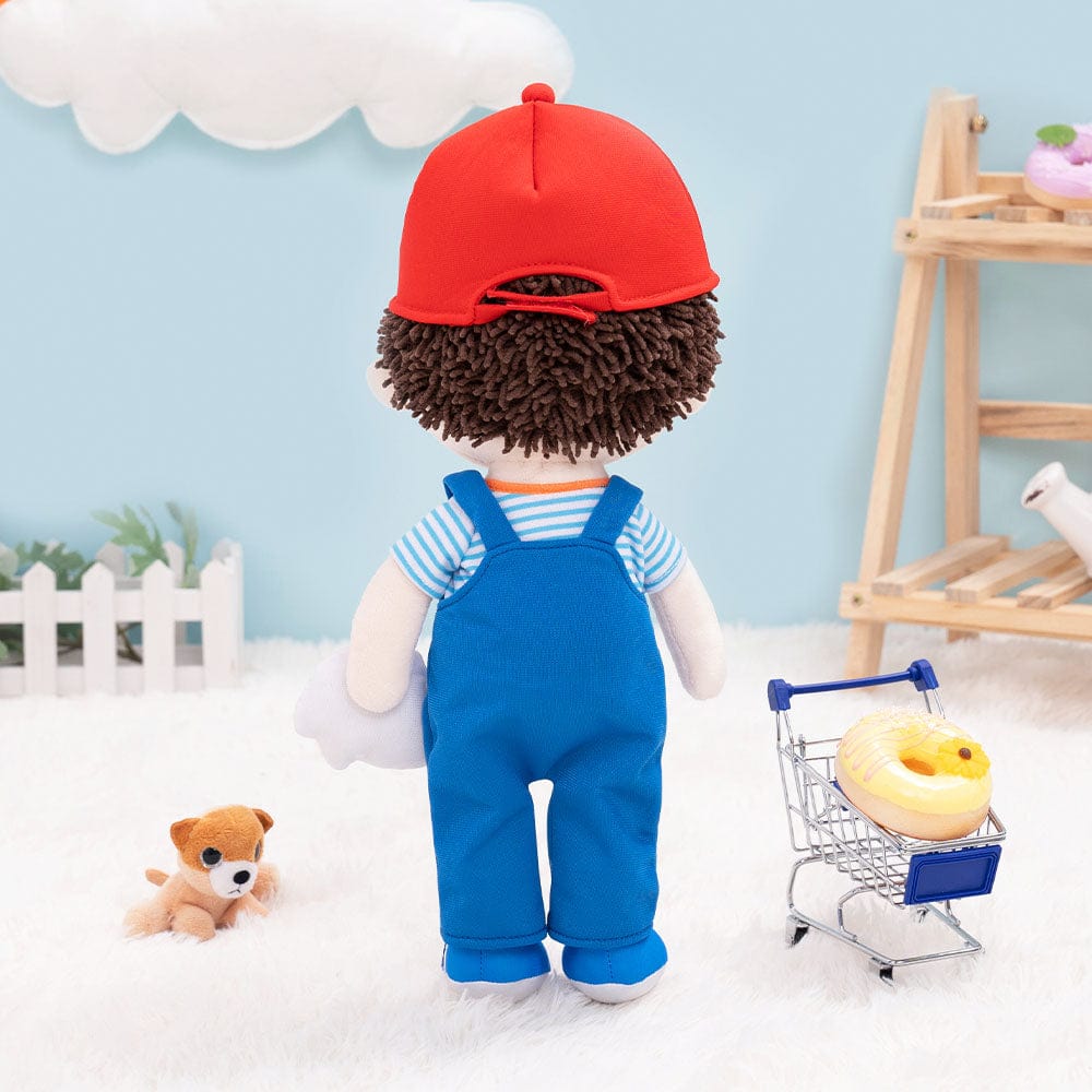 OUOZZZ Personalized Curly Hair & Freckle Face Boy Doll