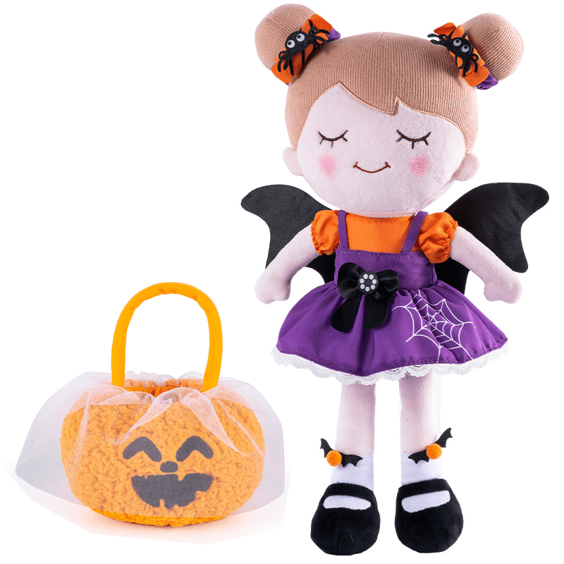 OUOZZZ Personalized Little Witch Plush Doll Gift Set Doll & Yellow Basket